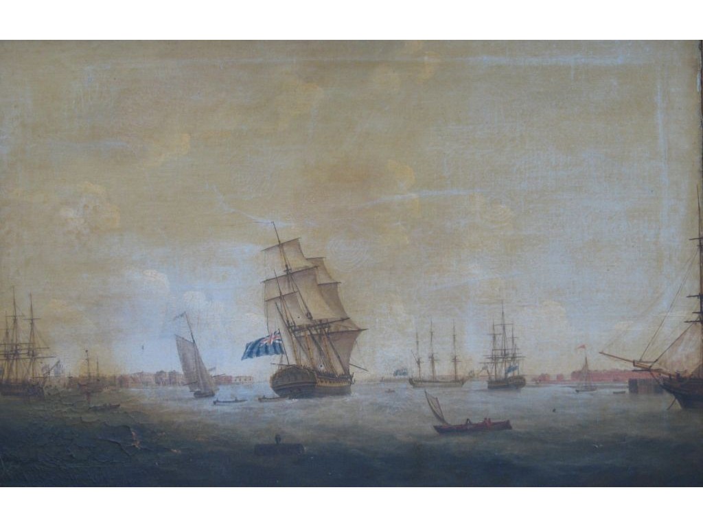 Appraisal: THOMAS ELLIOT fl - A panorama of Portsmouth Harbour with