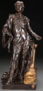 Appraisal: BRONZE FIGURE OF VAN DYKE BY RYSBRACK After JOHN MICHAEL