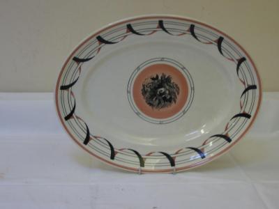 Appraisal: A CLARICE CLIFF POTTERY OVAL MEAT PLATE designed by Graham