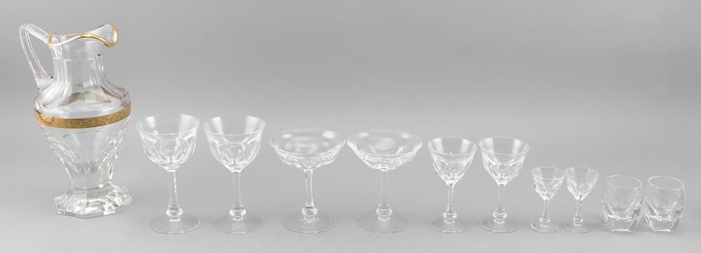 Appraisal: FORTY-EIGHT PIECES OF MOSER STEMWARE CZECHOSLOVAKIA MID- TH CENTURY PITCHER