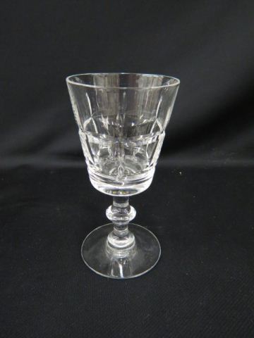 Appraisal: Hawkes Cut Crystal Goblets squared cuts attributed to Hawkes signed