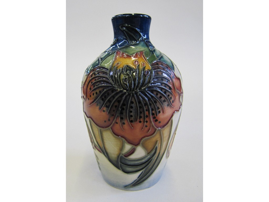 Appraisal: Moorcroft miniature 'Anna Lily' pattern vase cms high