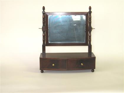 Appraisal: Federal inlaid mahogany dressing mirror first quarter th century The