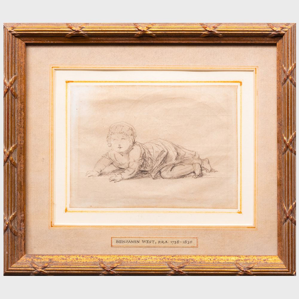 Appraisal: Attributed to Benjamin West - Crawling Child Pencil on paper