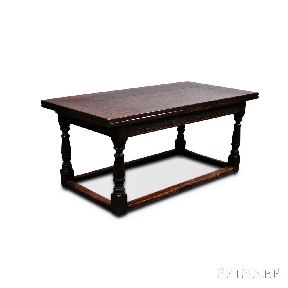 Appraisal: Carved Oak Refectory Table England th century with rectangular top