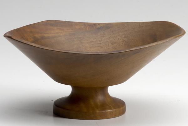 Appraisal: RUDE OSOLNIK Turned walnut footed bowl Signed x