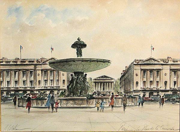 Appraisal: A Callahan th Century Place de la Concorde Paris signed