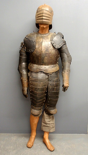 Appraisal: - Suit of armor displayed on a life-size mannequin -