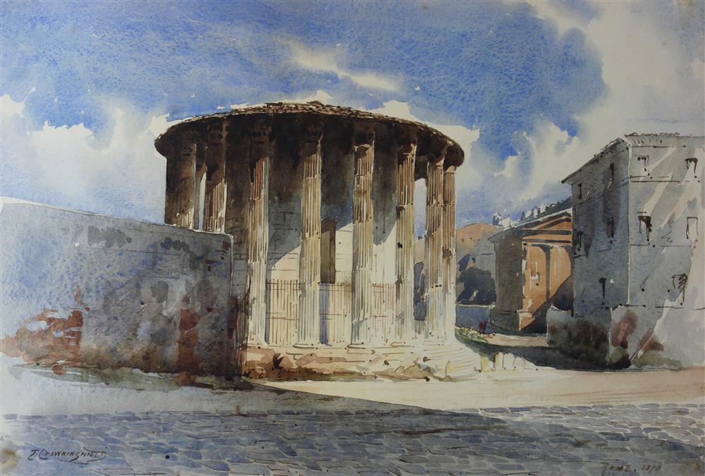 Appraisal: FREDERIC CROWNINSHIELD AMERICAN - TEMPLE OF VESTA ROME Watercolor on