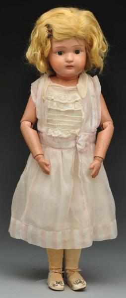 Appraisal: Large Miss Dolly Schoenhut Doll Description All wood and spring