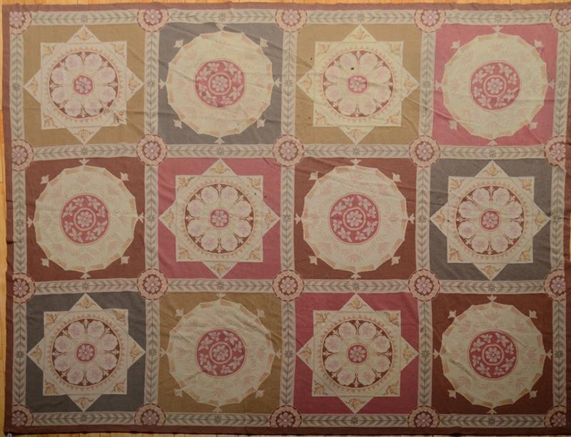 Appraisal: Portuguese Needlework Aubusson Carpet ft in x ft in Estimate