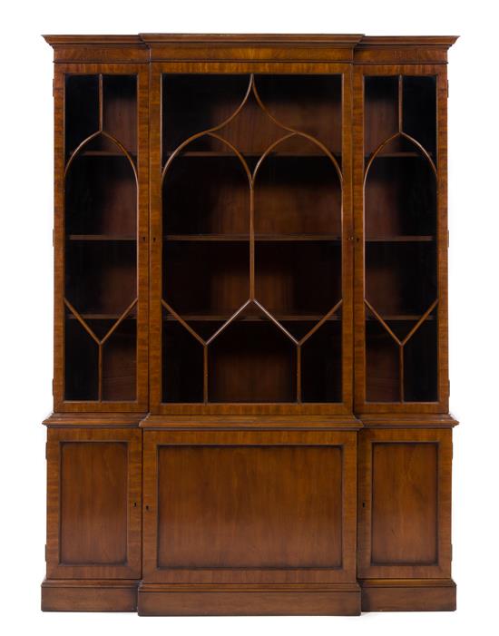 Appraisal: Sale Lot A Regency Style Mahogany Breakfront Bookcase in two