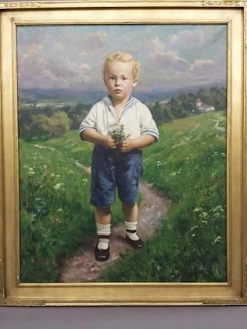 Appraisal: Emil Rau Portrait of a Boy o c Rau Emil