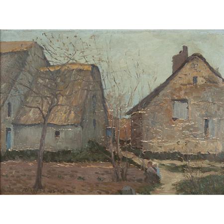 Appraisal: Maxime Maufra French - Thatched Cottages Brittany Estimate -