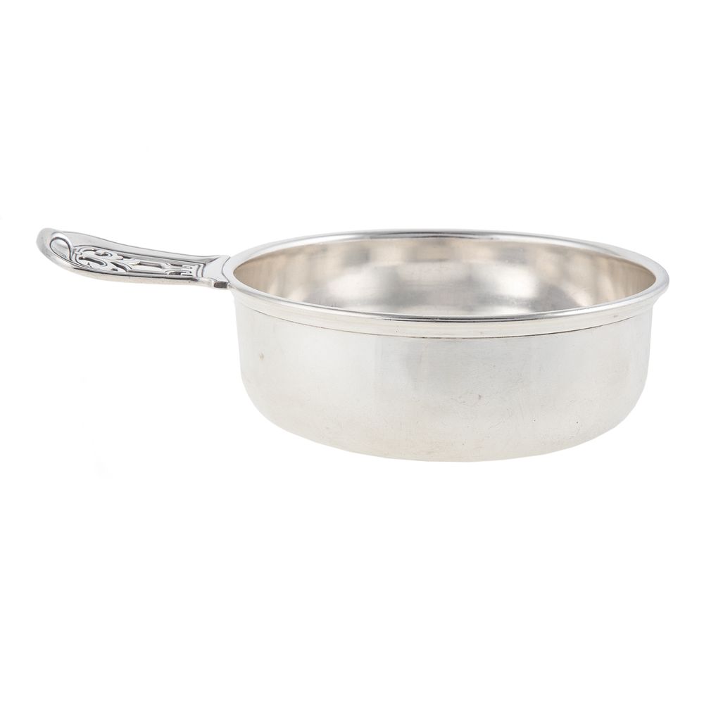 Appraisal: McChesney Sterling Porringer Retailed by Cartier date mark stylized openwork