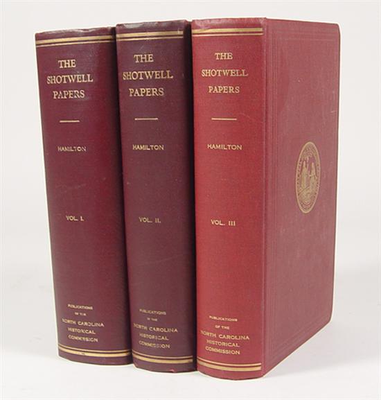 Appraisal: Books The Papers of Randolph Abbott Shotwell Three years in