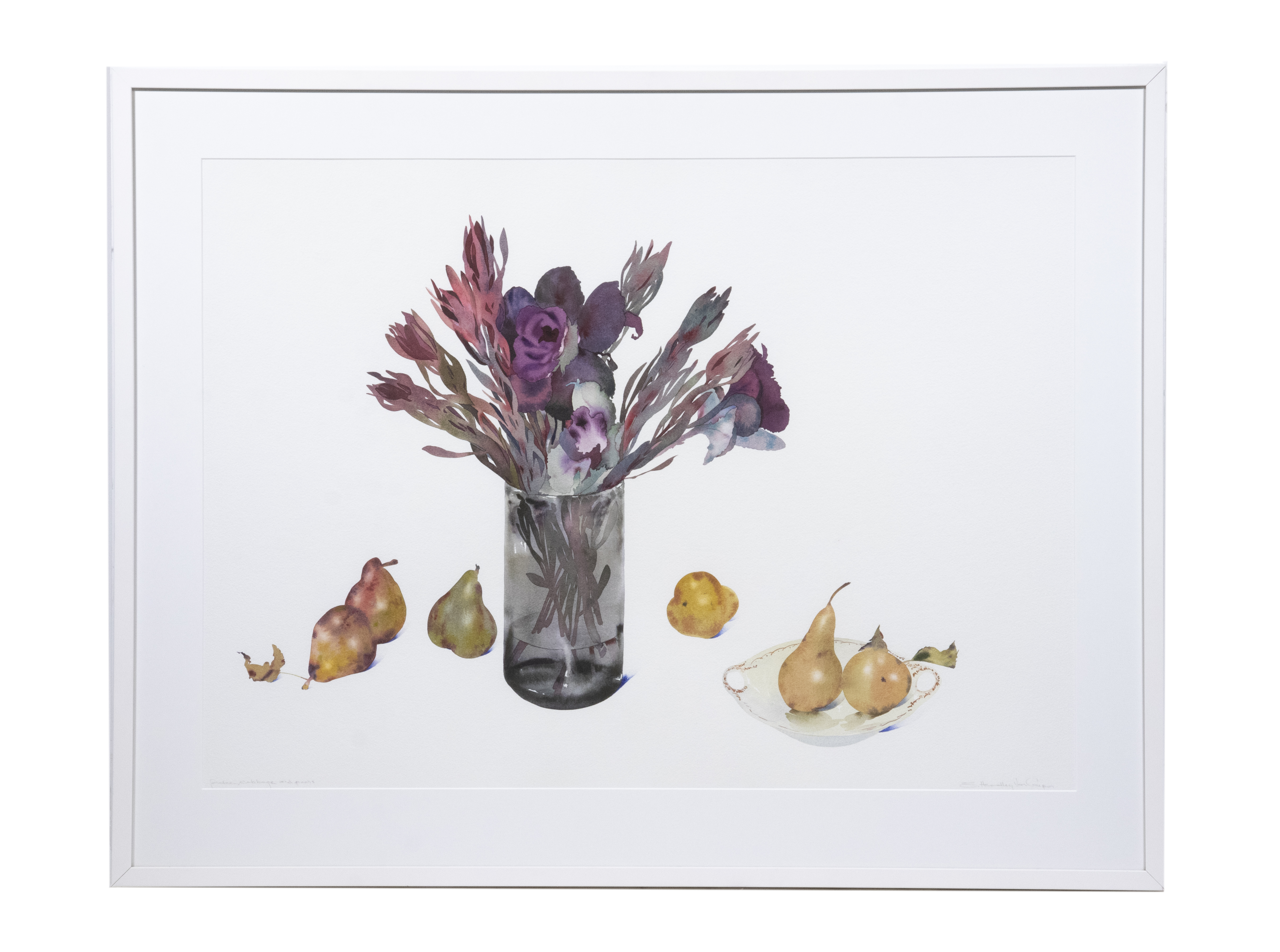 Appraisal: SUSAN HEADLEY VAN CAMPEN CONTEMPORARY MAINE Protea Cabbage and Pears