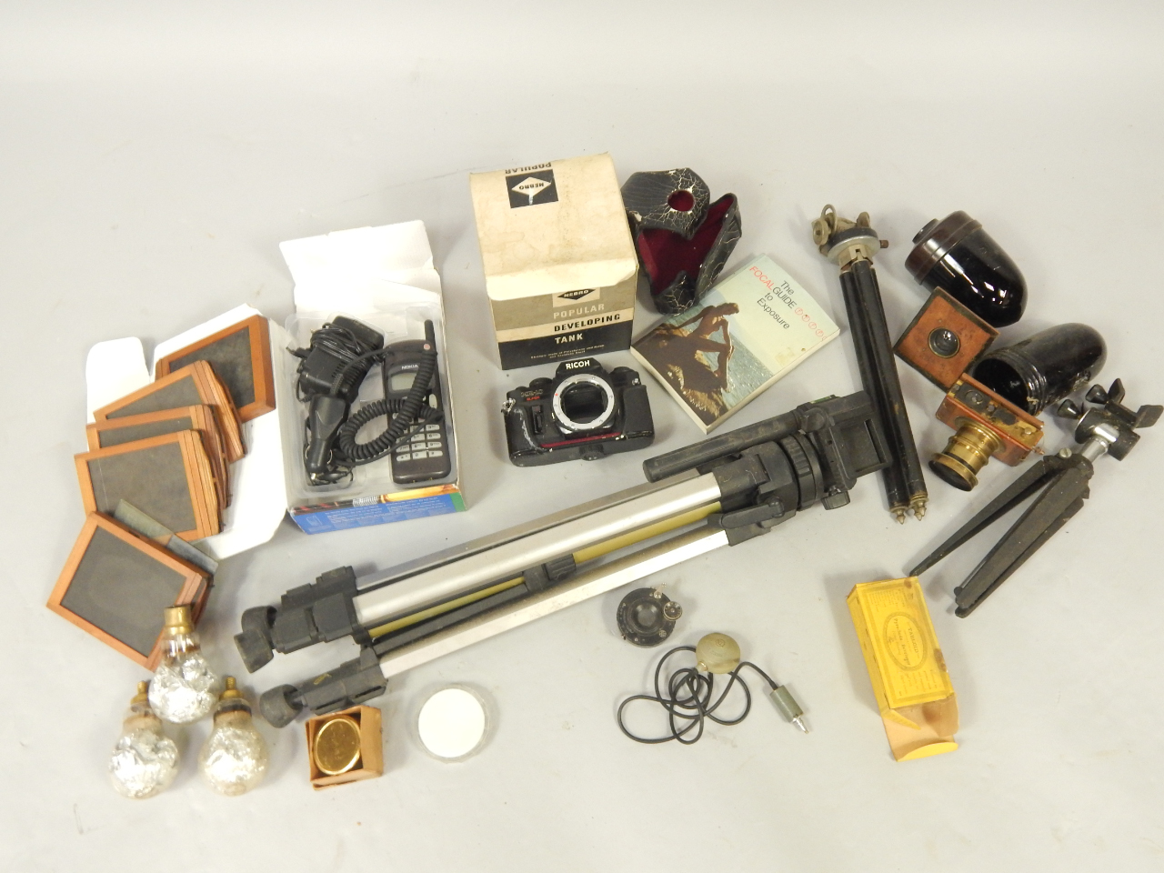 Appraisal: A Ricoh KR Super Camera plate camera lenses and plates