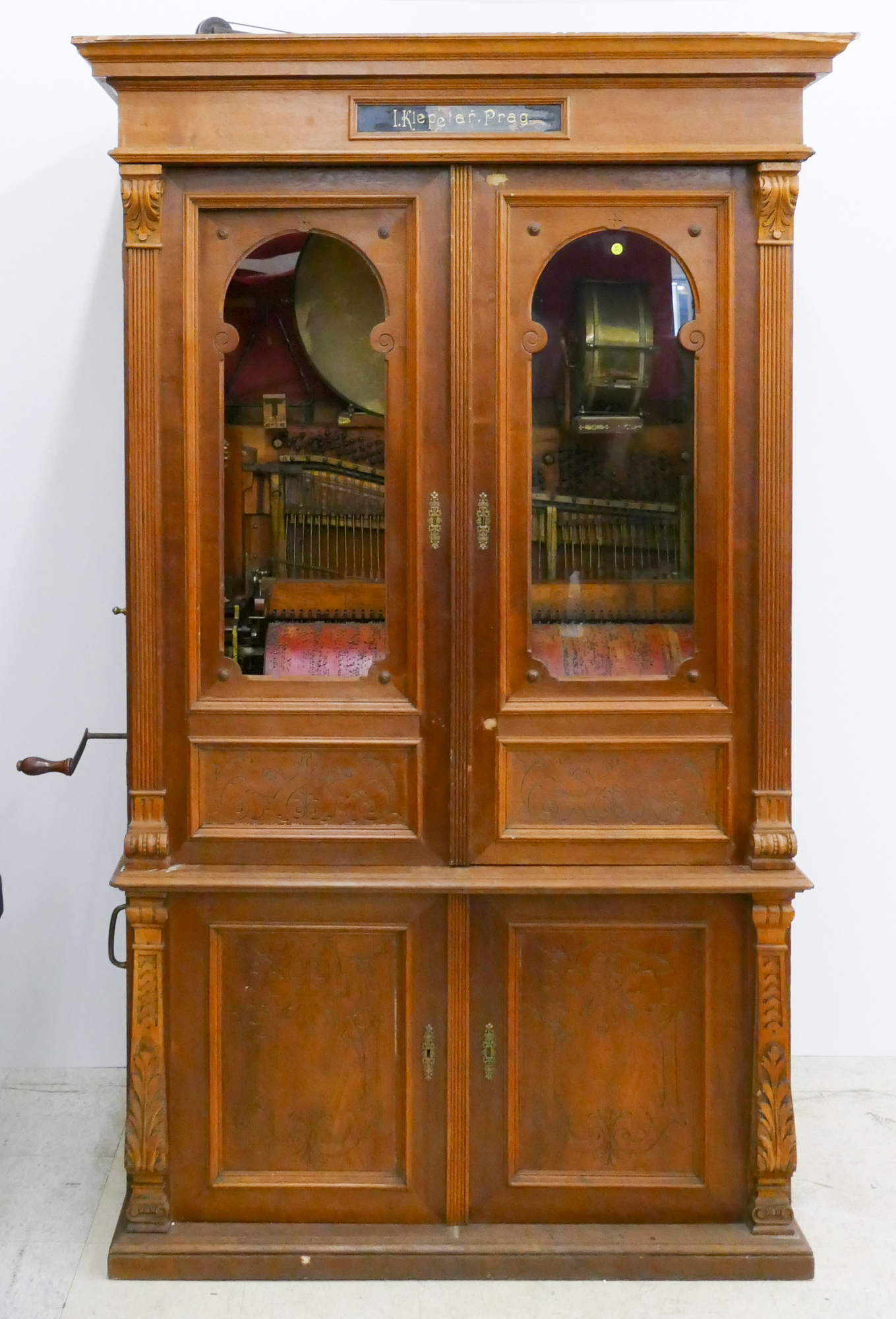 Appraisal: Weight-driven Orchestrion- comes with upright key piano '' base drum