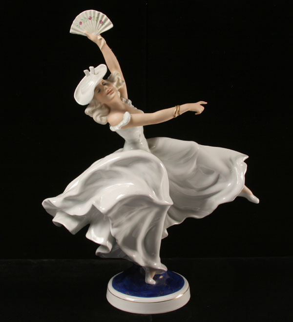 Appraisal: German porcelain Schaubach Kunst hand painted figure of dancing woman