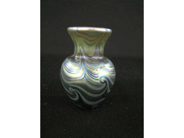 Appraisal: Lundberg Studios Art Glass Vase by Cantor drapery decor tall