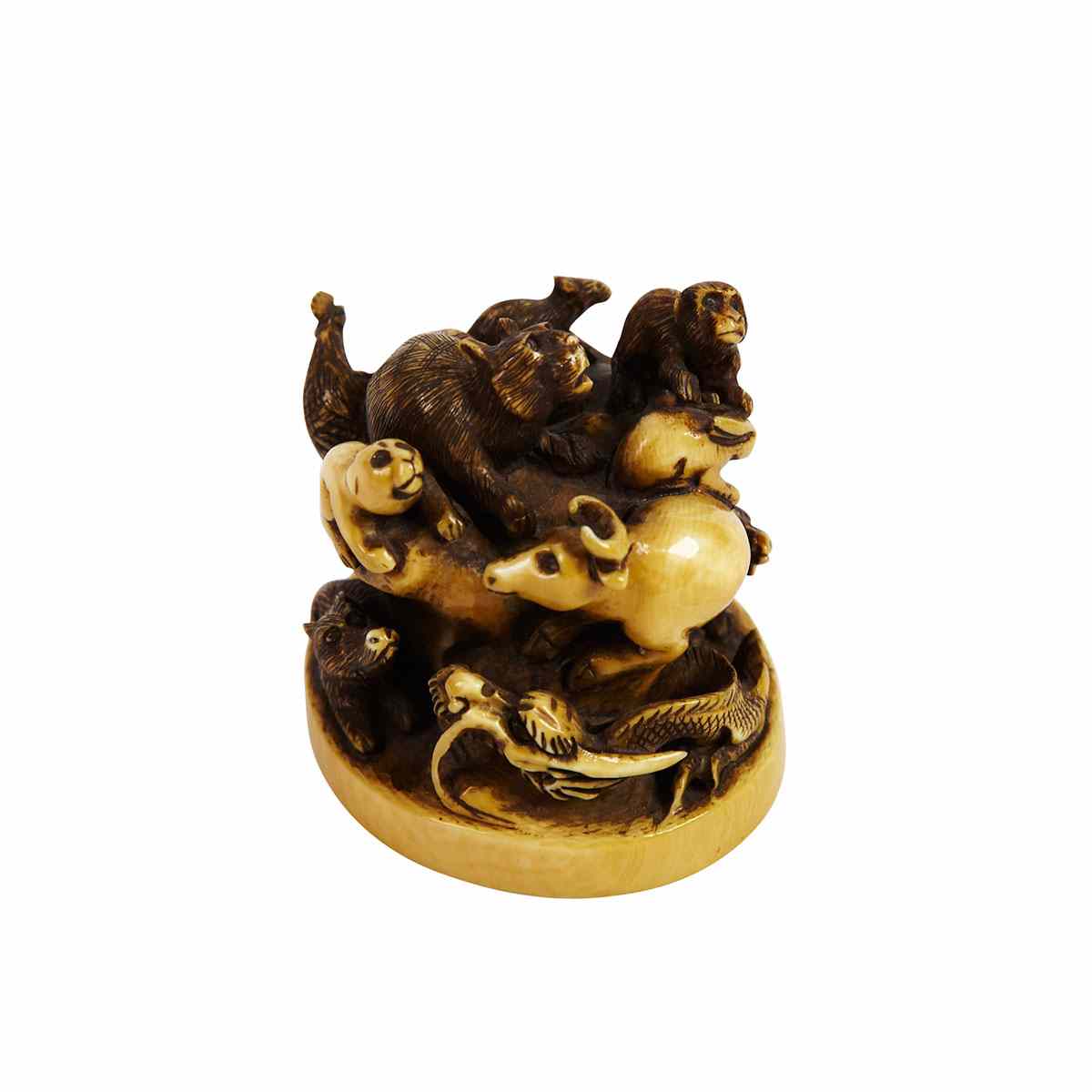 Appraisal: Ivory Netsuke of the Twelve Zodiac Animals Early th Century