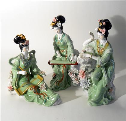 Appraisal: Group of four Chinese porcelain figures of beautiesmodern