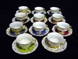 Appraisal: A group of eleven th century Meissen harlequin cups and