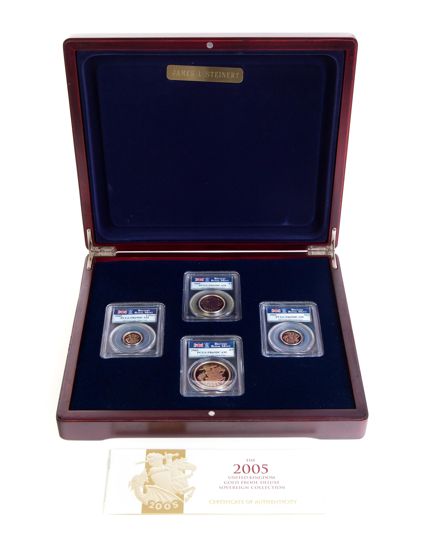 Appraisal: UNITED KINGDOM GOLD PROOF DELUXE SOVEREIGN COLLECTION Four coin set