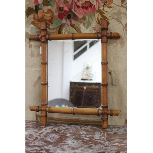 Appraisal: Antique French faux bamboo mirror approx cm H x cm