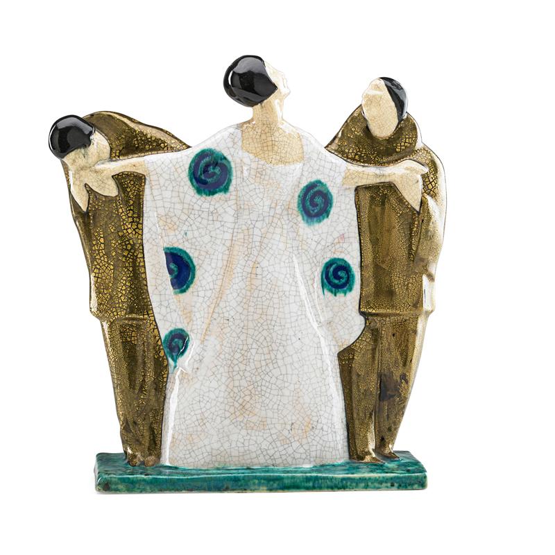 Appraisal: CERAMIQUE DE CAZAUX Glazed ceramic sculpture Condition Report Overall excellent