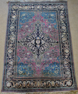 Appraisal: A Persian Mohtasham quality Kashan rug circa 's the crimson