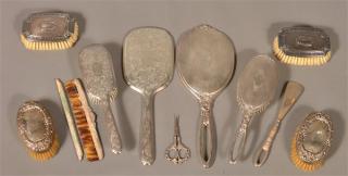 Appraisal: Various Sterling Silver Brush and Mirror Sets Two Various Sterling