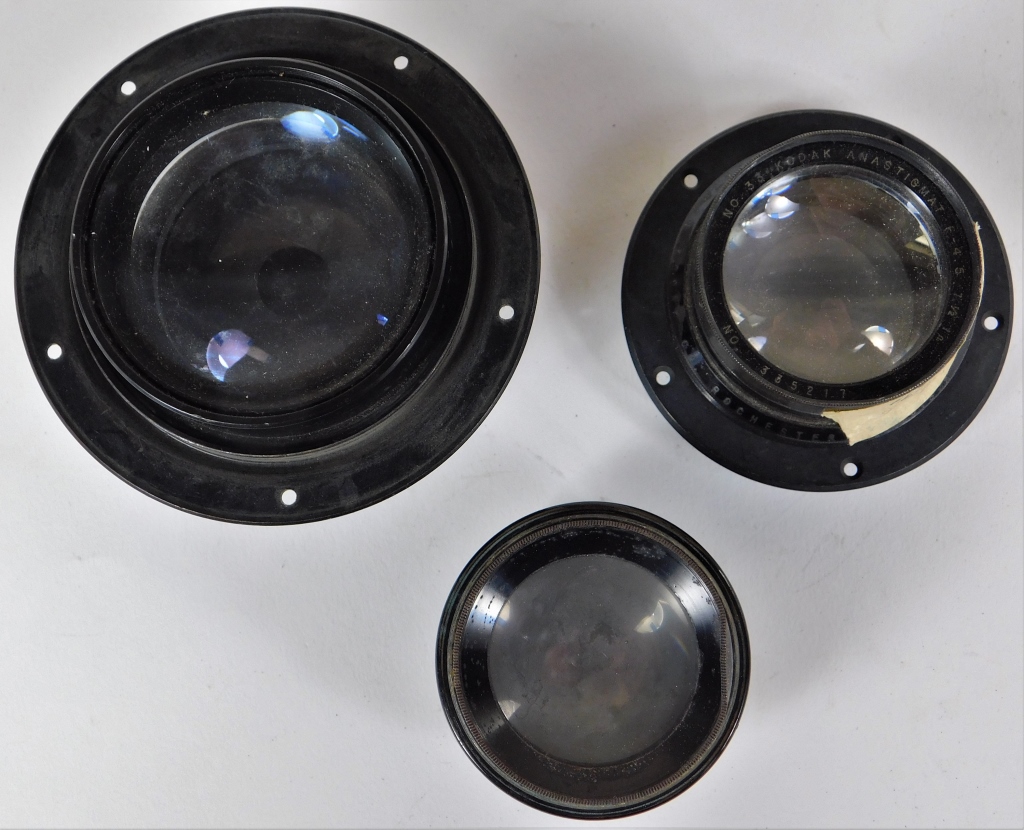 Appraisal: LOT OF LARGE FORMAT LENSES Lot of large format lenses