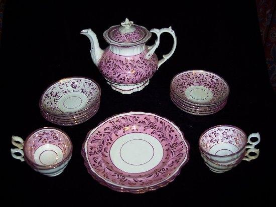 Appraisal: A mid th Century Staffordshire part tea service of sixteen