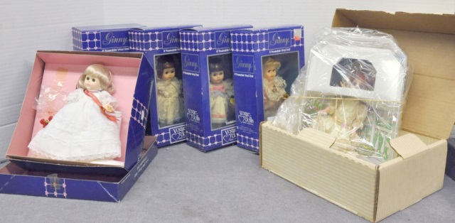 Appraisal: Six Collectible DollsIn vinyl Including five Vogue Ginny dolls and