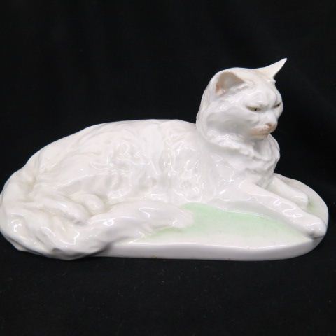 Appraisal: Herend Porcelain Figurine of a Cat lying down long excellent