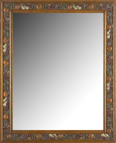 Appraisal: Oak Framed Wall Mirror American early th c rectangular form