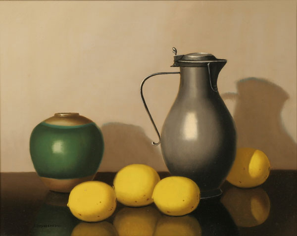 Appraisal: Nicolaas Bruynesteyn Dutch - still life with lemons oil on