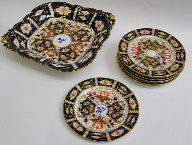 Appraisal: ROYAL CROWN DERBY EIGHT PIECE DESSERT SET in the Imari