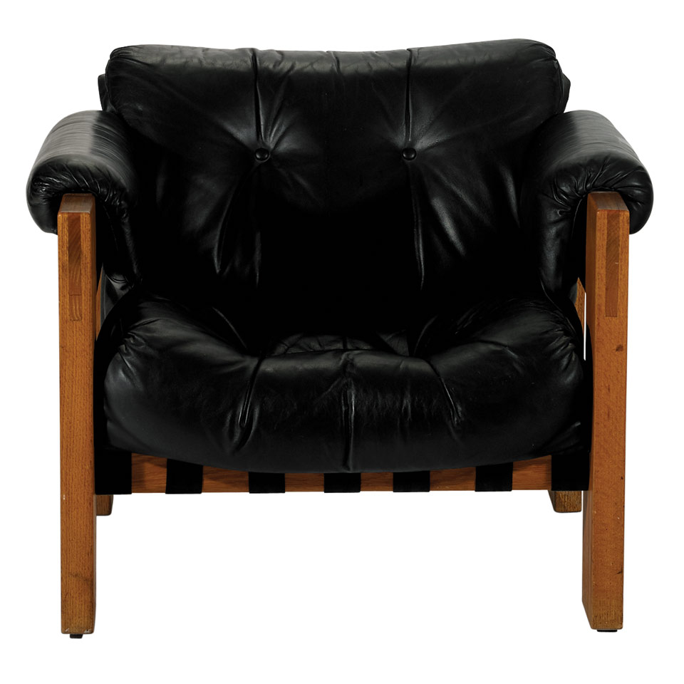 Appraisal: Pair of Oak and Leather Tub Chairs s attributed to