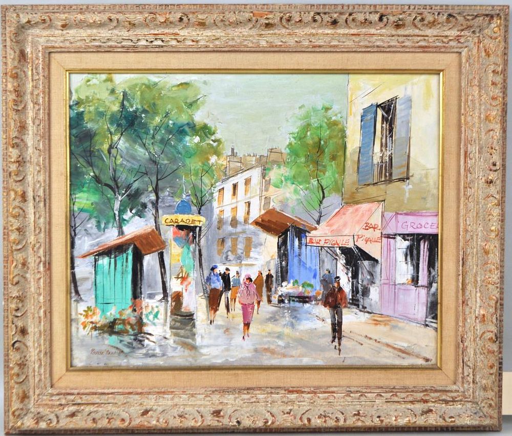 Appraisal: Pierre Montell O C Paris Street Scene signed lower left