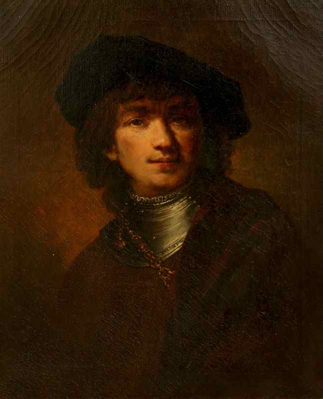 Appraisal: POSSIBLY TH CENTURY OIL ON CANVAS PORTRAIT AFTER REMBRANDT No