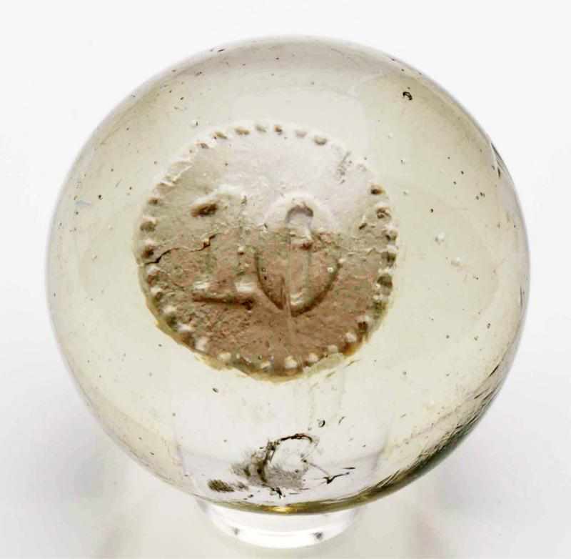 Appraisal: Number on Disk Sulphide Marble Description Figure is centered slightly