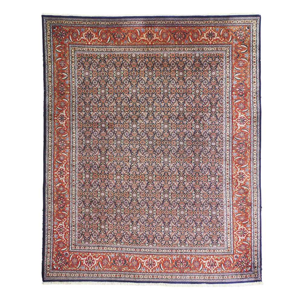 Appraisal: TABRIZ CARPET NORTHWEST PERSIA LATE TH CENTURY the indigo field