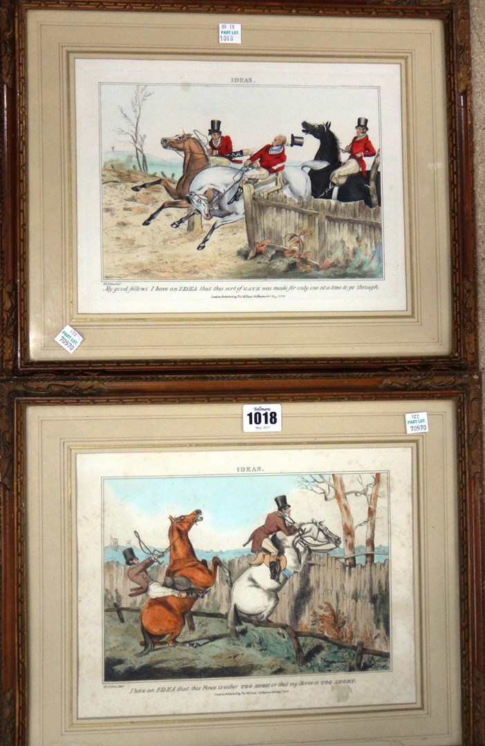 Appraisal: After Henry Alken 'Ideas' a set of eleven lithographs with