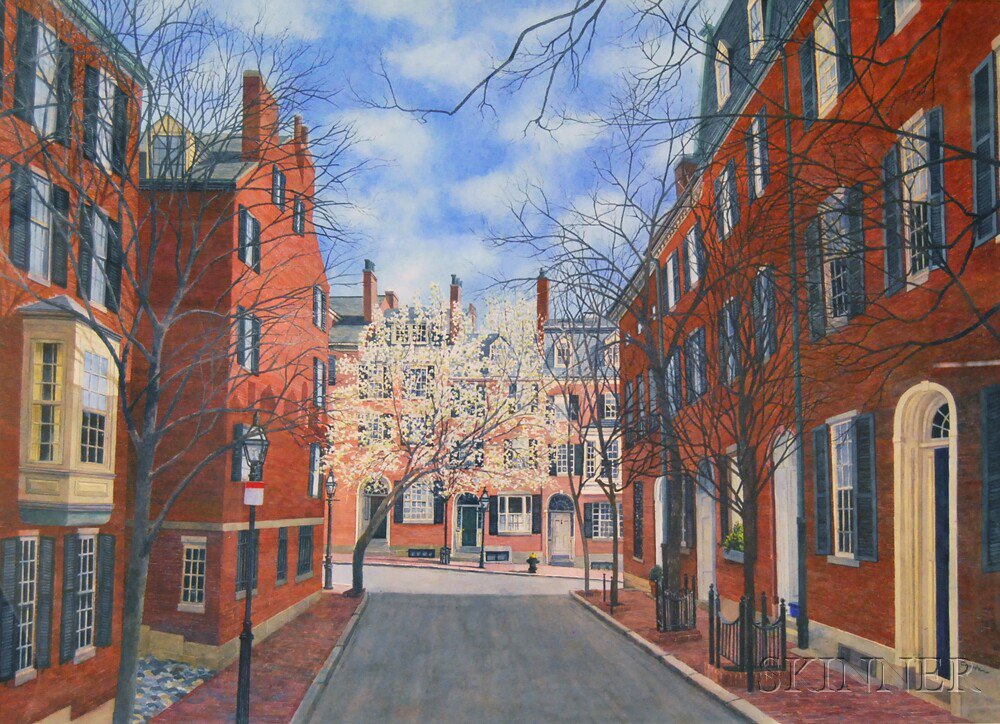 Appraisal: Michael Compton American b Beacon Hill Signed Compton l r