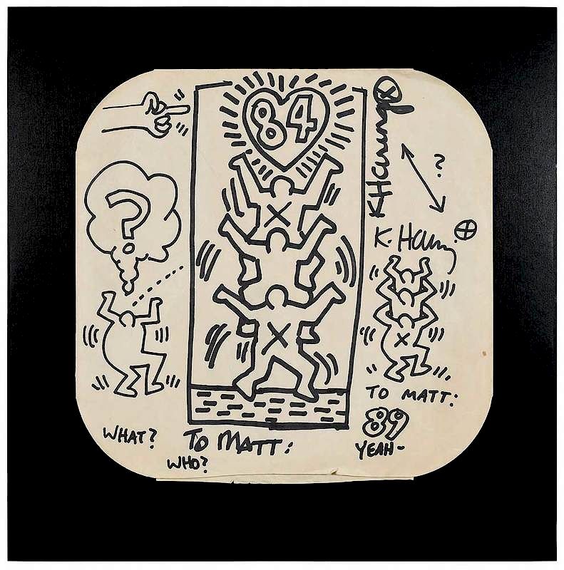 Appraisal: Keith Haring American - Who What Yeah- the artist's drawings