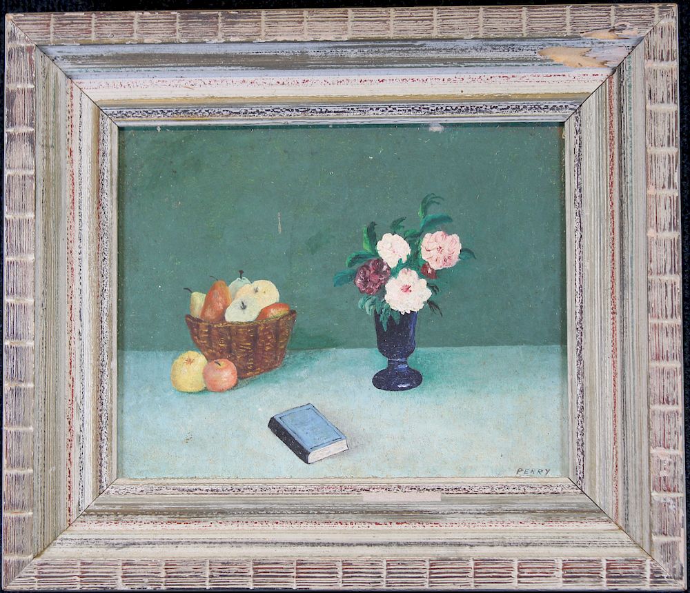 Appraisal: Perry th C Still Life Painting Perry th C Still