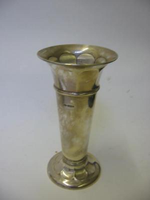 Appraisal: A VASE maker's mark C C P Sheffield of trumpet